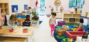 A classroom with young children.