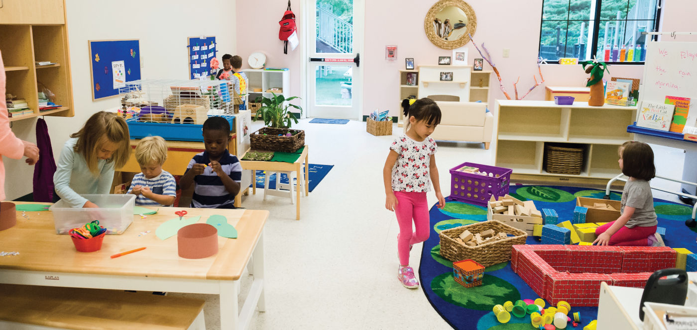A classroom with young children.